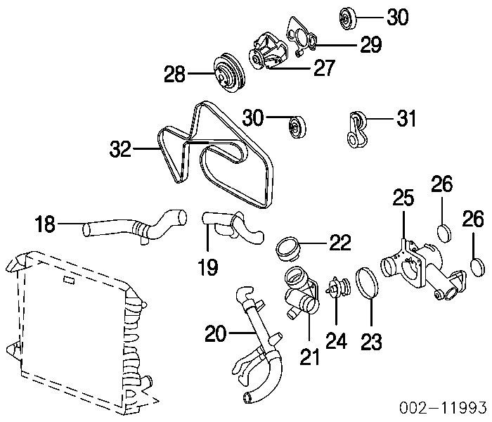 Vedante de termostato para Land Rover Range Rover L320