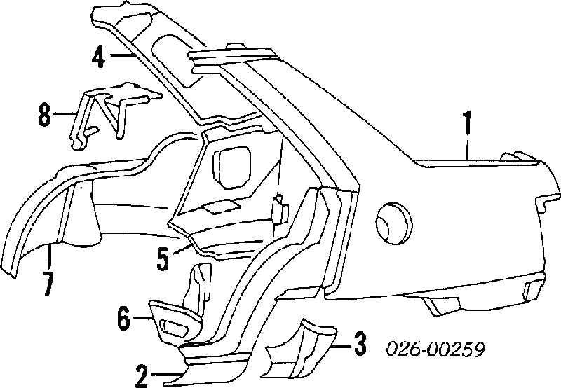 MB312438 Mitsubishi Pára-lama traseiro direito