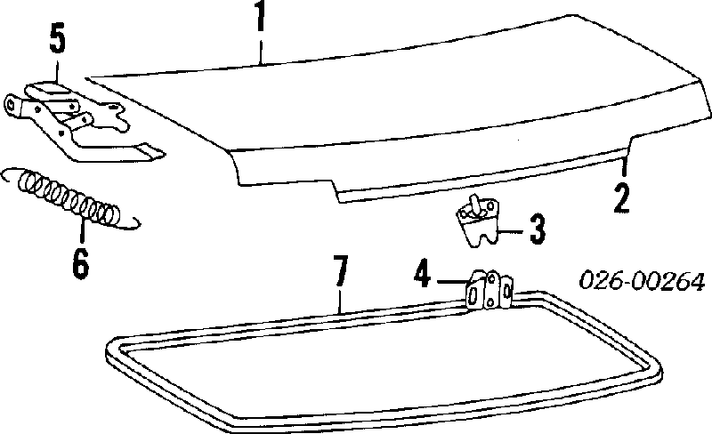 Tampa de porta-malas Mitsubishi Lancer III C1A,C6A