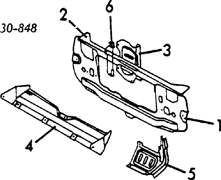 Suporte do radiador montado (painel de montagem de fixação das luzes) Nissan Sunny I B11 ao melhor preço