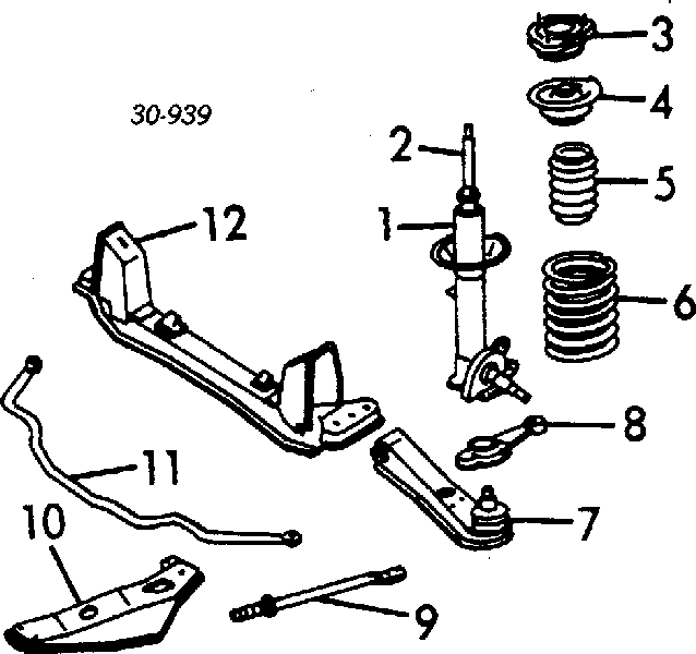 ZS20040 Japan Parts Amortecedor dianteiro