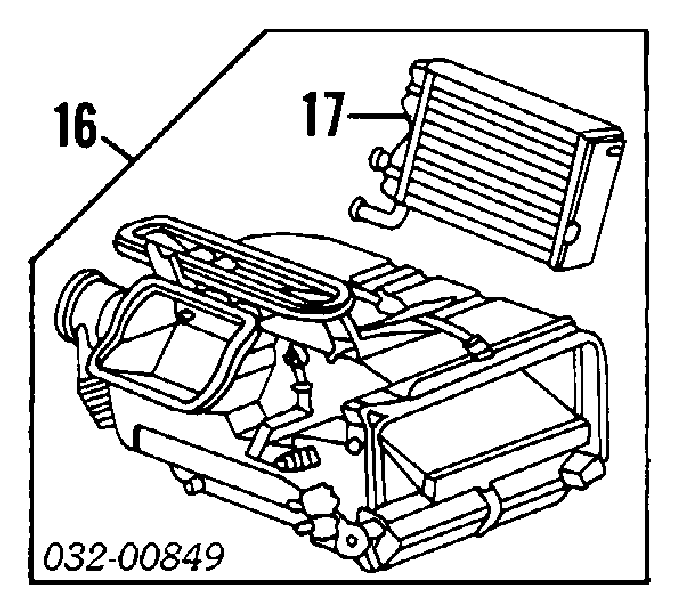 Radiador de forno (de aquecedor) para Honda Accord III CA4, CA5