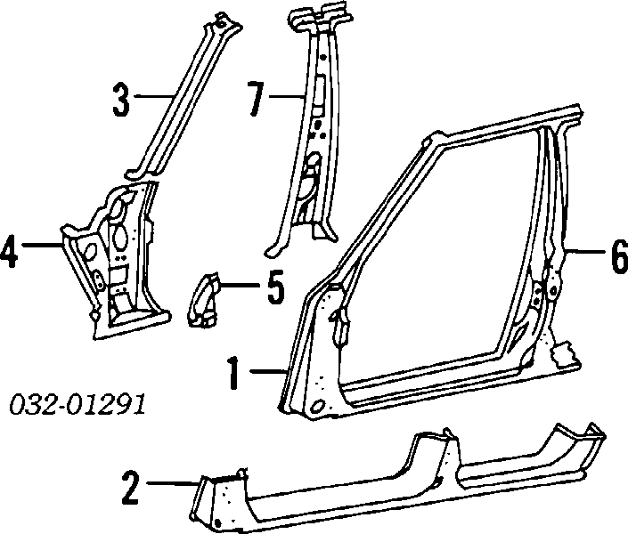 Acesso externo direito para Honda Accord III CA4, CA5