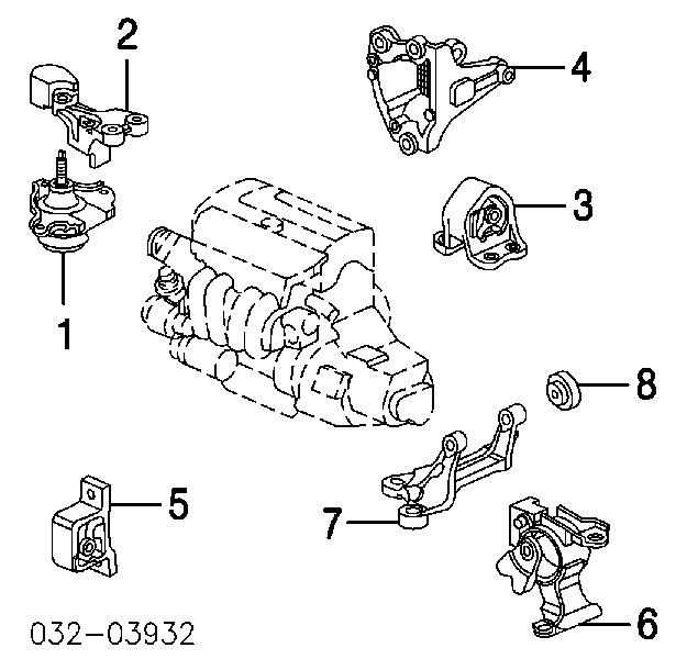 Compre 57143 Metalcaucho Coxim (suporte) dianteiro de motor