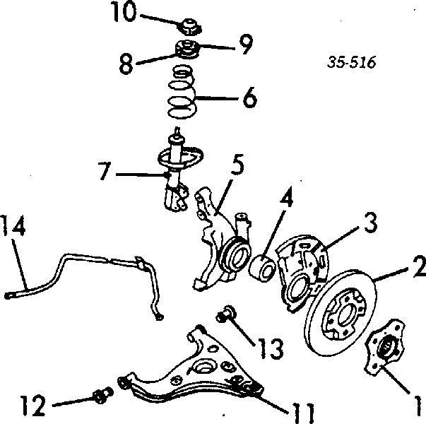 H00126151A Mazda Rolamento de cubo dianteiro