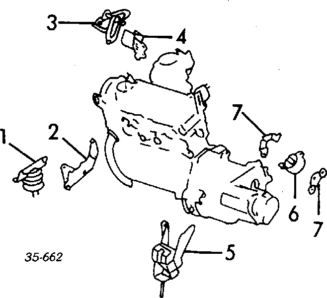 G13639050A Mazda Coxim (suporte) dianteiro de motor