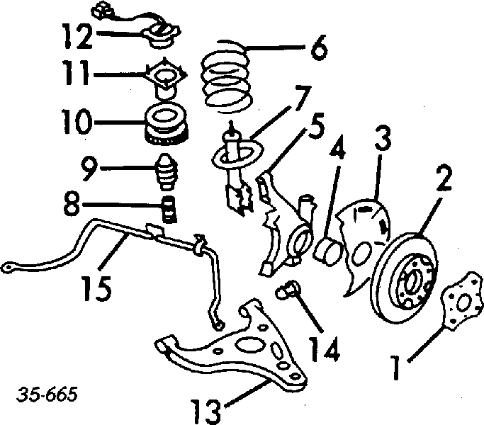 Bloco silencioso dianteiro do braço oscilante inferior Mazda 626 II GC