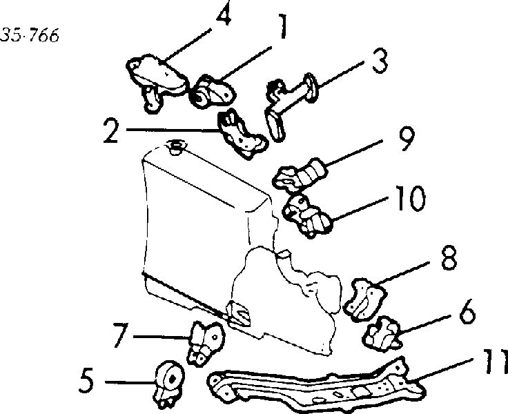 Coxim (suporte) dianteiro de motor Mazda 323 III BF