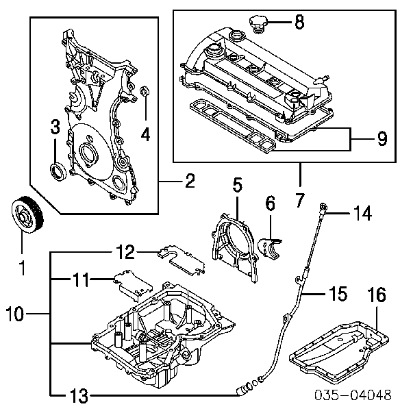 1119873 Ford Vedação traseira de cambota de motor
