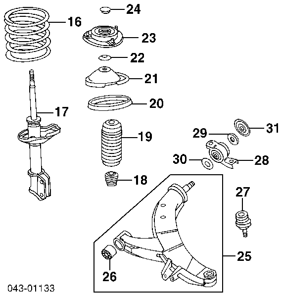 Braço oscilante inferior direito de suspensão dianteira Subaru 20200AC200F preço, a partir de 60,90 USD