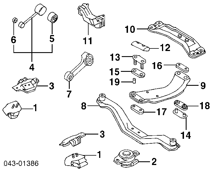 Compre 514364 GSP Coxim (suporte) dianteiro de motor