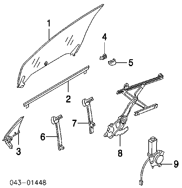 62303FC001 Subaru Fixador de vidro lateral