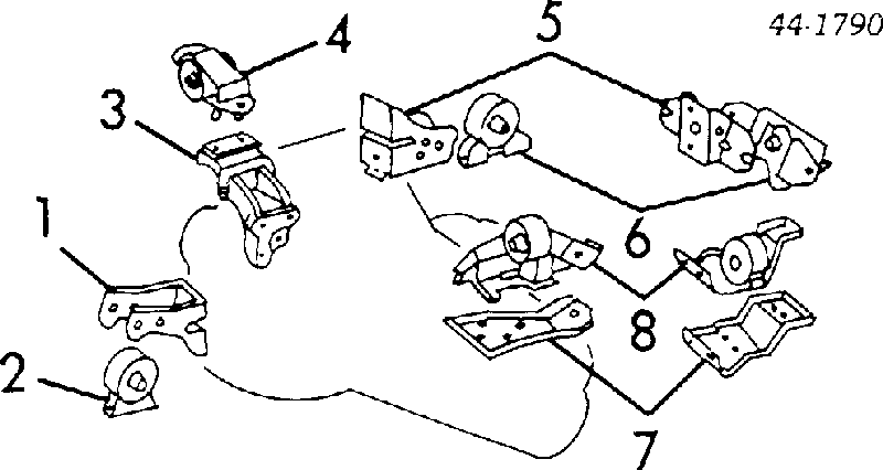 Compre T1125E RBI Coxim (suporte) traseiro de motor