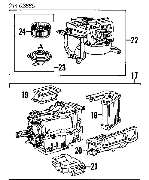 Radiador de forno (de aquecedor) para Toyota Camry II V2
