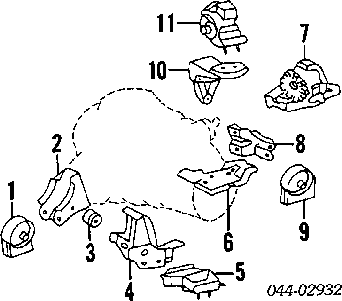 Compre Coxim (suporte) dianteiro de motor Toyota Camry 2