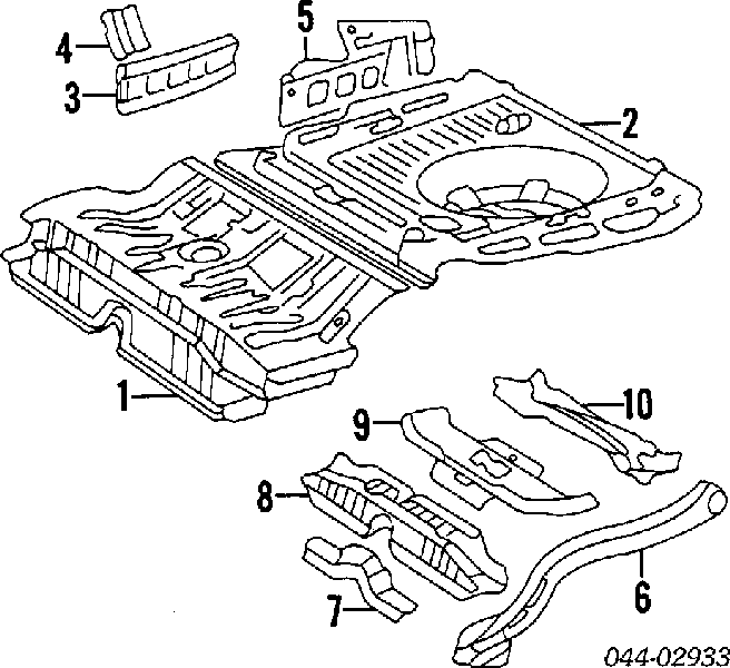 5120632010 Toyota Viga de suspensão traseira (plataforma veicular)