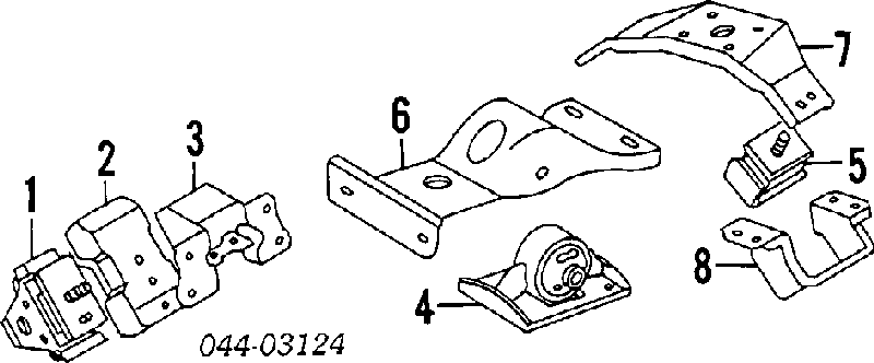 1236130090 Toyota Coxim (suporte) esquerdo/direito de motor