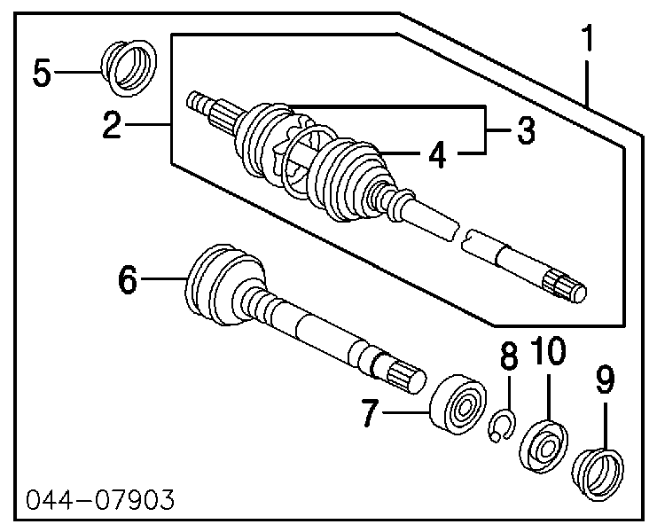 Compre Bota de proteção interna de junta homocinética do semieixo dianteiro Toyota Camry 5