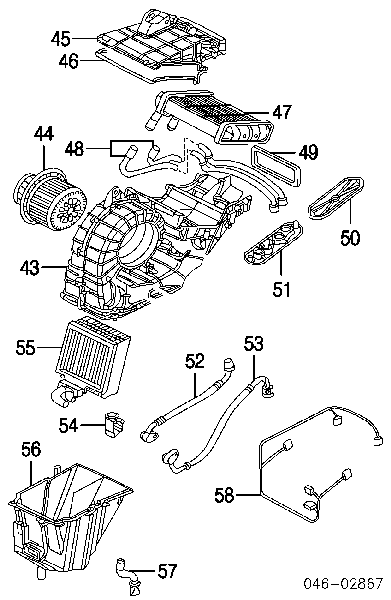 7H0819021 VAG Motor traseiro de ventilador de forno (de aquecedor de salão)