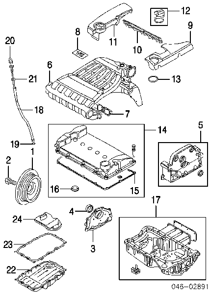 022103151 VAG Vedação dianteira de cambota de motor