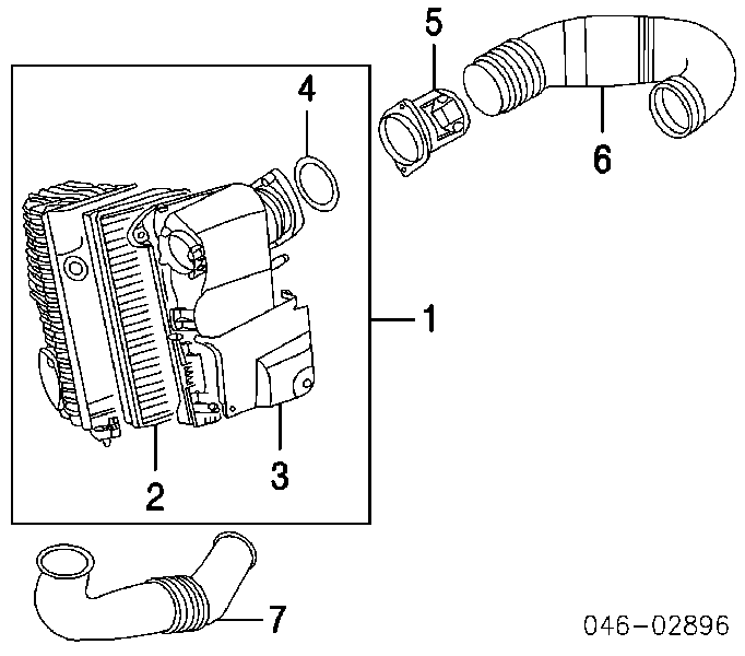 280218073 VAG Sensor de fluxo (consumo) de ar, medidor de consumo M.A.F. - (Mass Airflow)