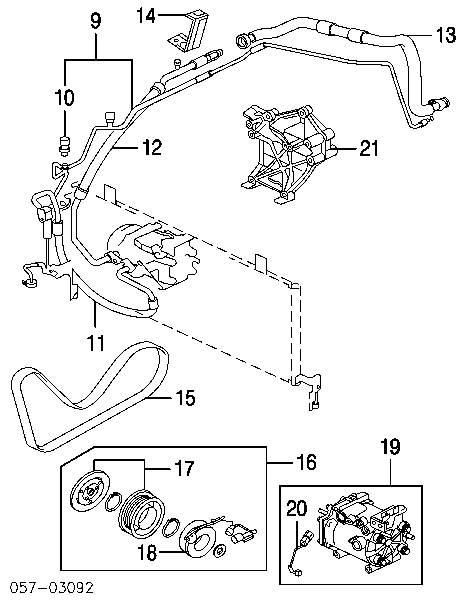 MN185232 Mitsubishi Polia do compressor de aparelho de ar condicionado