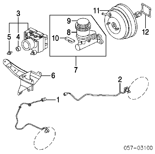 MR569286 Mitsubishi Sensor ABS dianteiro direito