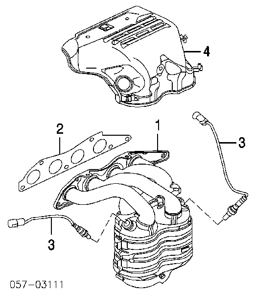 Vedante de tubo coletor de escape para Mitsubishi Galant IX DJ, DM