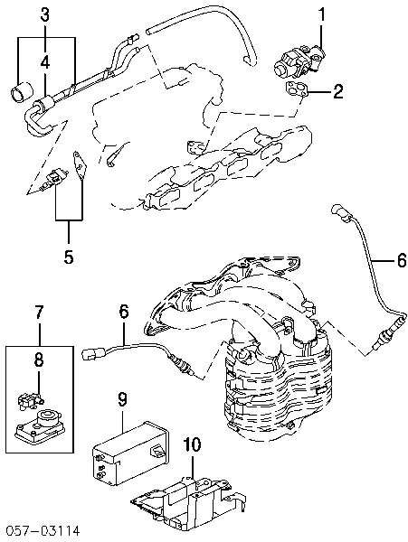 MN183469 Mitsubishi Sonda lambda, sensor esquerdo de oxigênio até o catalisador