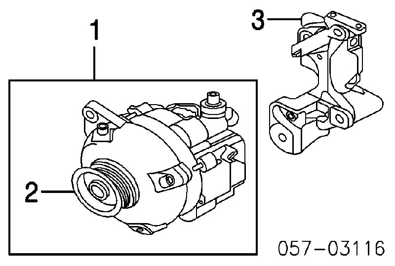 MD632088 Mitsubishi Polia do gerador