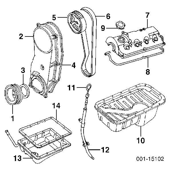 Vedação da árvore distribuidora de motor Suzuki Swift 1 AA
