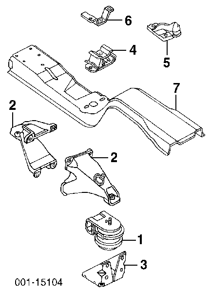 RU846 Japan Parts Coxim (suporte) esquerdo/direito de motor