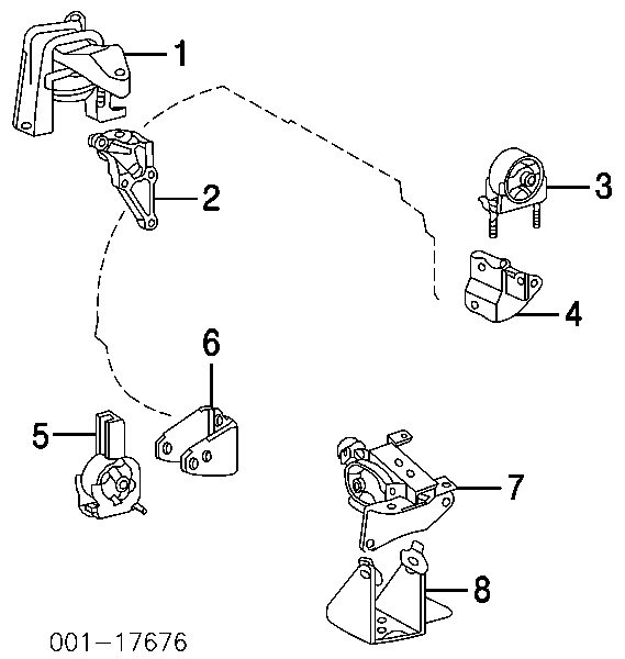 Coxim (suporte) traseiro de motor Japan Parts RU2103 preço, a partir de 46,61 USD