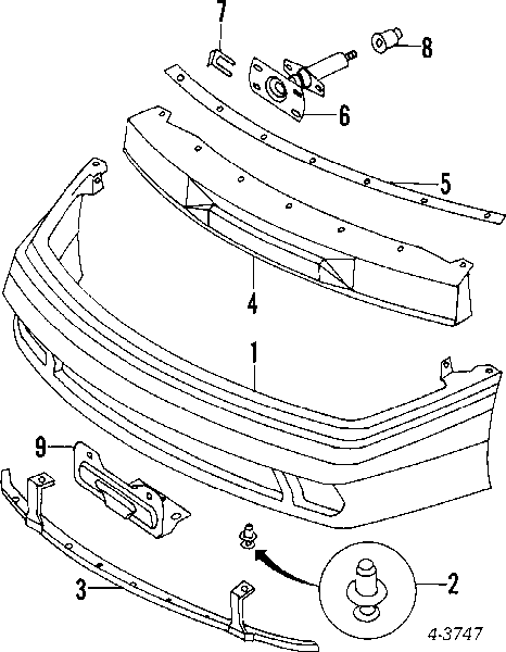 Pára-choque dianteiro para Mitsubishi Eclipse I D22A, D27A
