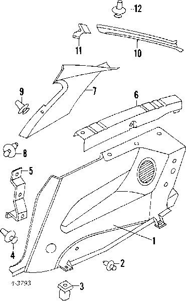 Cápsula (prendedor) de fixação de revestimento de tampa de porta-malas Mitsubishi MS480012 preço, a partir de 0,84 USD