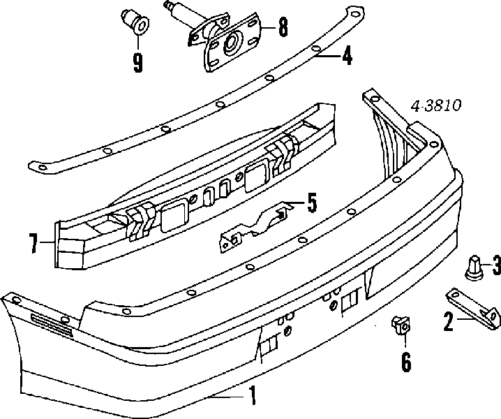 Pára-choque traseiro para Mitsubishi Eclipse I D22A, D27A