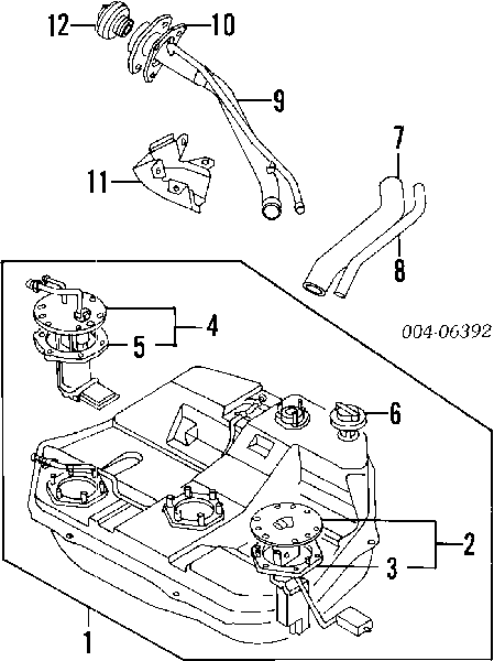 MB400461 Mitsubishi Vedante de sensor do nível de combustível/da bomba de combustível (tanque de combustível)