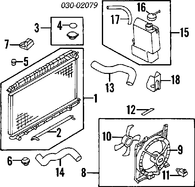 2148151C01 Nissan/Infiniti Ventilador elétrico de esfriamento montado (motor + roda de aletas)