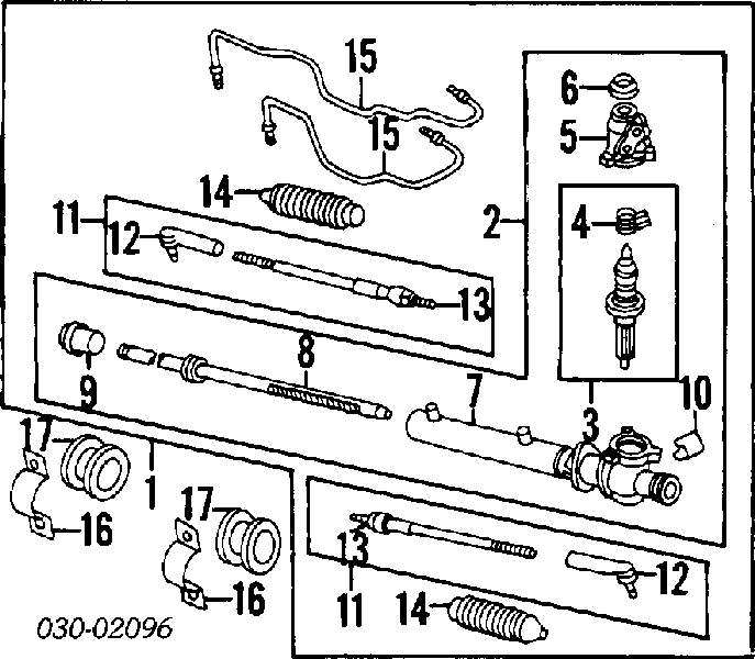 Compre K150097 Moog Bota de proteção direita do mecanismo de direção (de cremalheira)