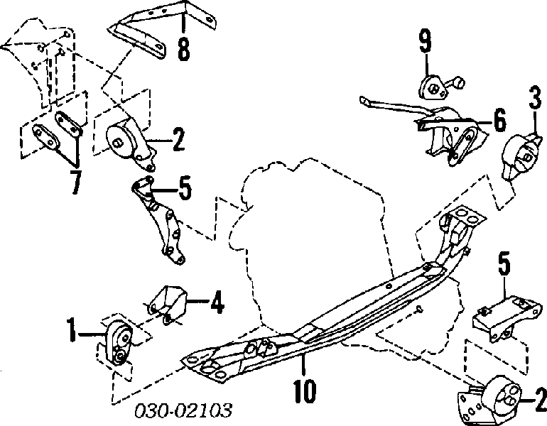 511235 GSP Coxim (suporte) dianteiro de motor