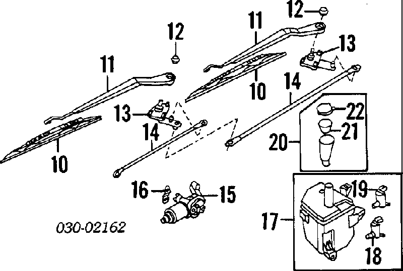 2892050Y10 Nissan/Infiniti Bomba de motor de fluido para lavador de vidro traseiro