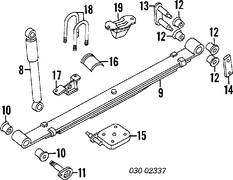 5504601G00 Nissan/Infiniti Bloco silencioso traseiro da suspensão de lâminas traseira