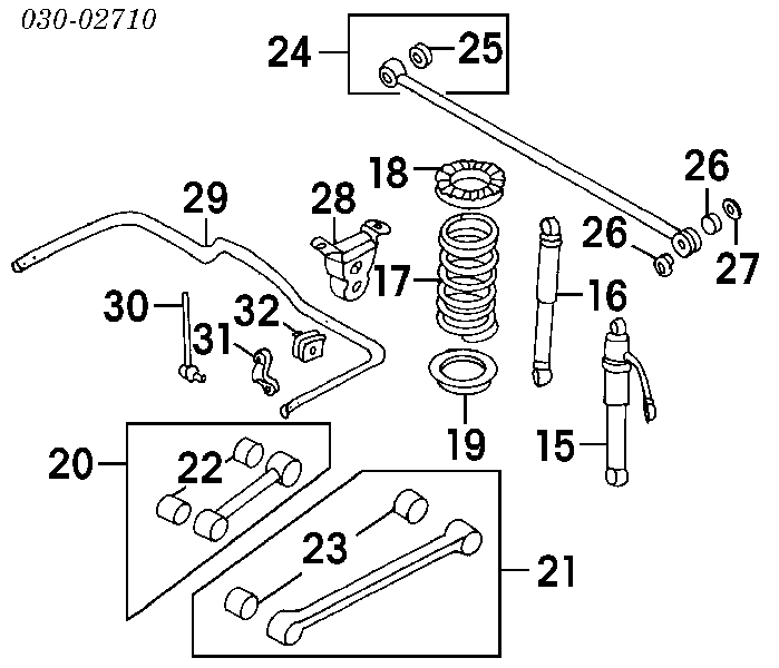 Mola traseira para Nissan Terrano I WD21