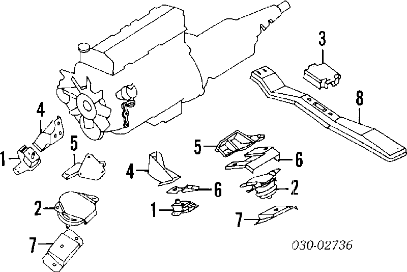 1132031G0A Nissan/Infiniti Coxim (suporte) traseiro de motor