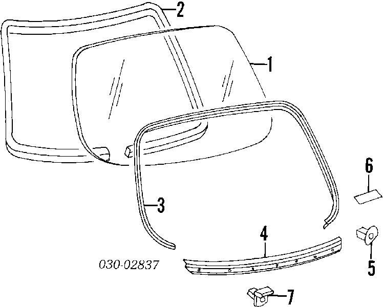 7975240U10 Nissan/Infiniti Moldura de vidro traseiro