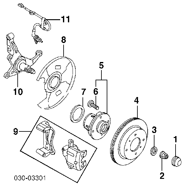 402000V010 Nissan/Infiniti Cubo dianteiro