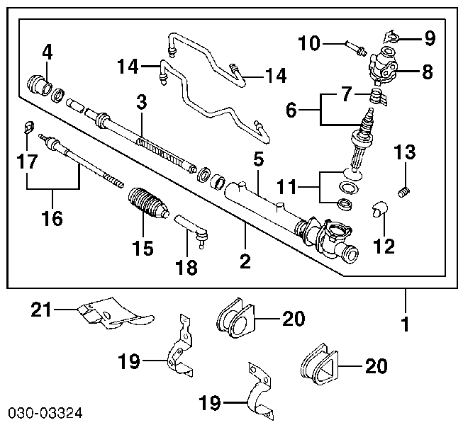 Cremalheira da direção Nissan/Infiniti 4900140U05 preço, a partir de 284,38 USD
