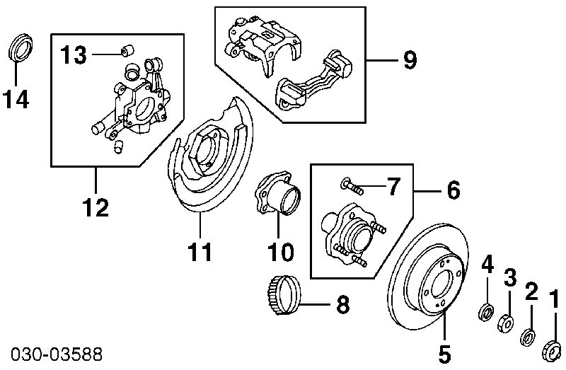 4322250J00 Nissan/Infiniti Prego de roda traseiro