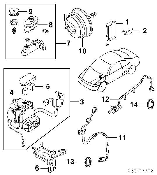 4760031U10 Nissan/Infiniti Unidade hidráulico de controlo ABS
