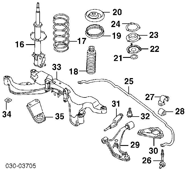5405038U02 Nissan/Infiniti Bota de proteção de amortecedor dianteiro